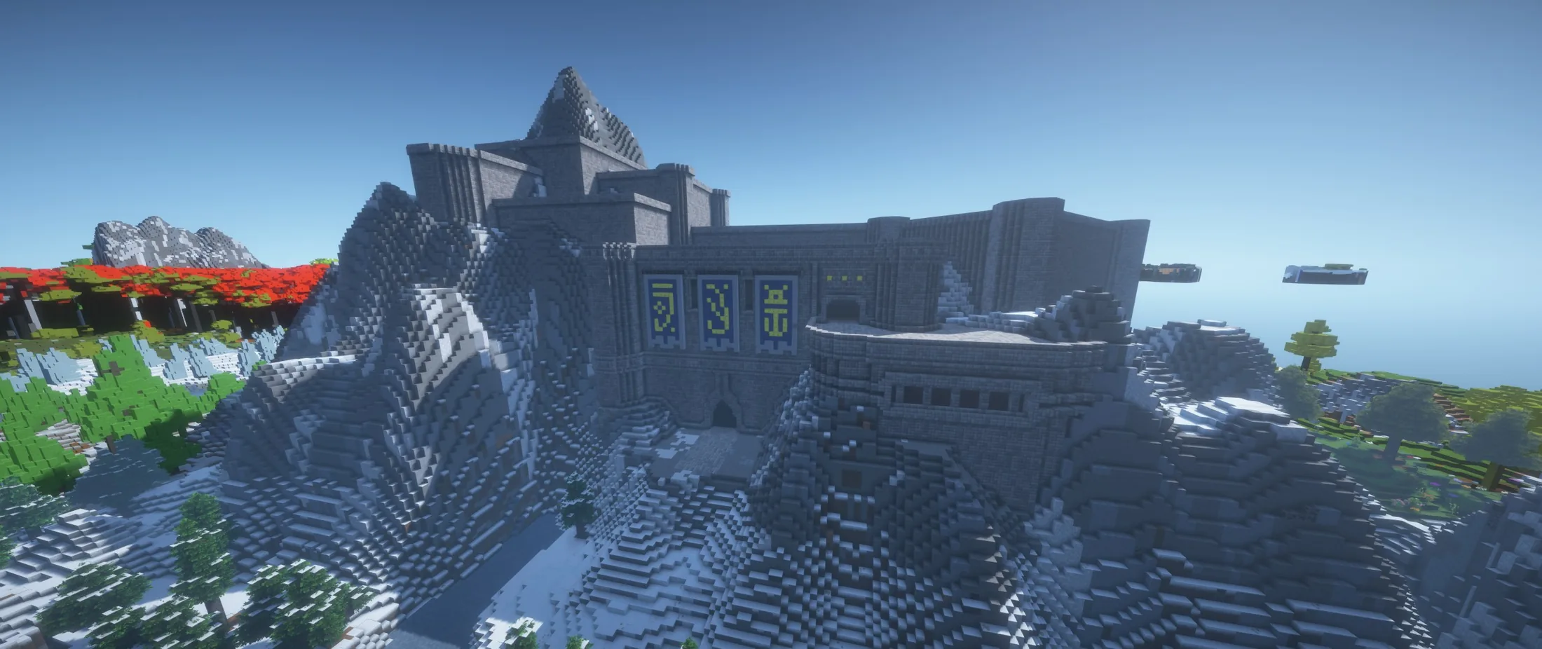 A vast citadel built into a mountain